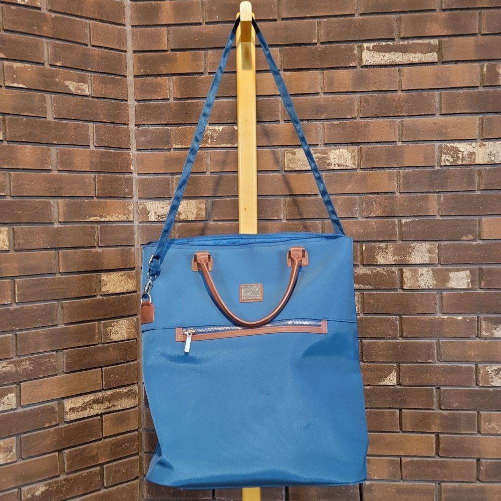 DVF Diane Von Furstenberg padded nylon large weekend tote luggage bag with strap - Picture 11 of 12